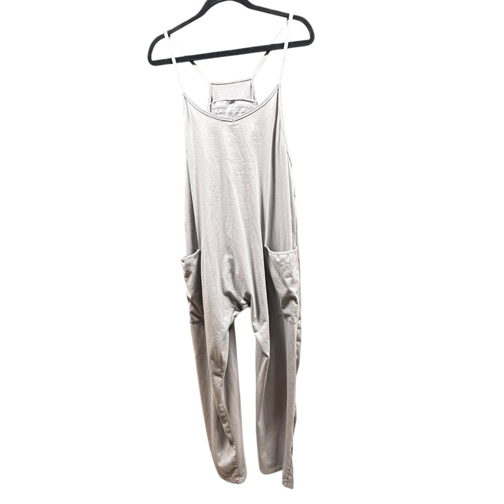 Harem Jumpsuit with Pockets Soft Light Gray Size L
